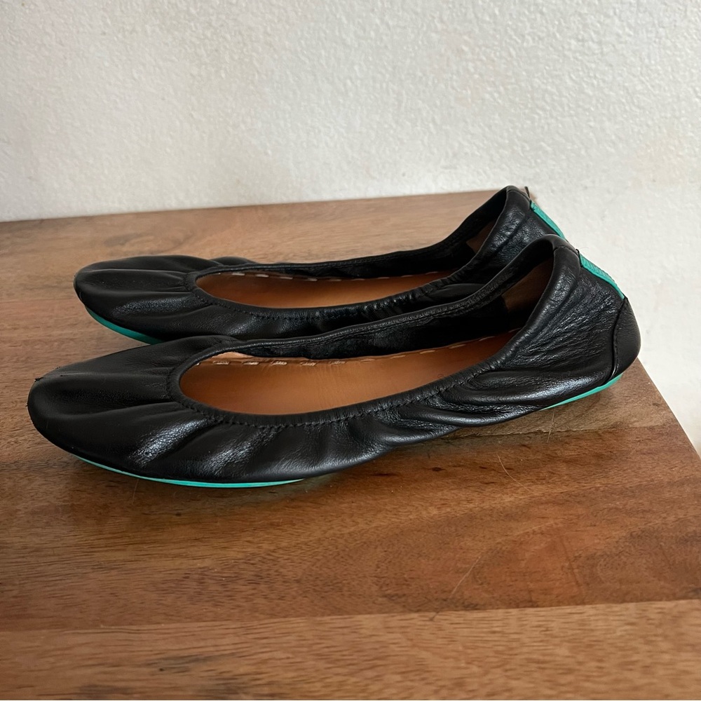 Tieks by Gavrieli Matte Black Leather Casual Slip On Flats Shoes Size 9 - Picture 5 of 10